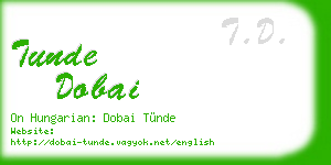 tunde dobai business card
