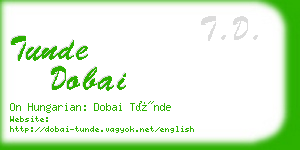 tunde dobai business card